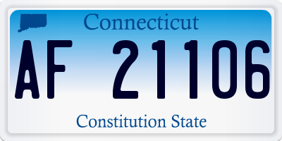 CT license plate AF21106