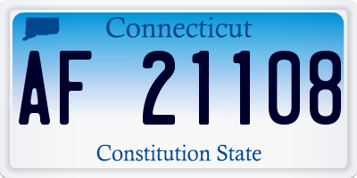 CT license plate AF21108