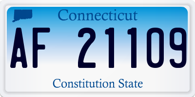CT license plate AF21109
