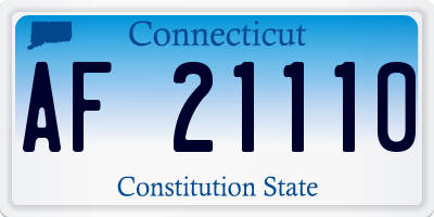CT license plate AF21110