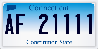 CT license plate AF21111