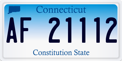 CT license plate AF21112