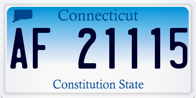 CT license plate AF21115