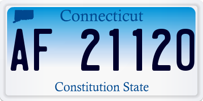CT license plate AF21120