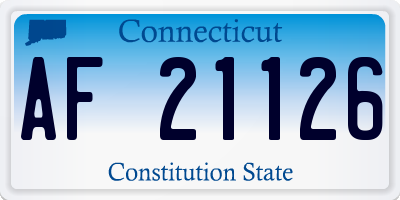 CT license plate AF21126