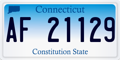 CT license plate AF21129