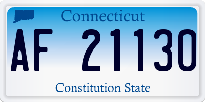 CT license plate AF21130