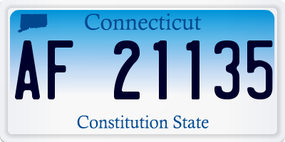 CT license plate AF21135