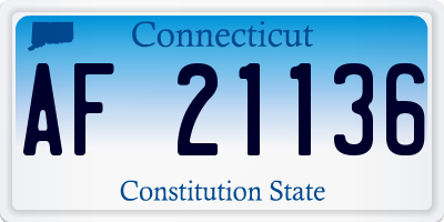 CT license plate AF21136