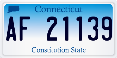 CT license plate AF21139