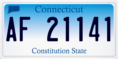 CT license plate AF21141