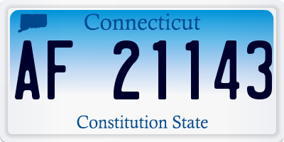 CT license plate AF21143