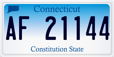 CT license plate AF21144