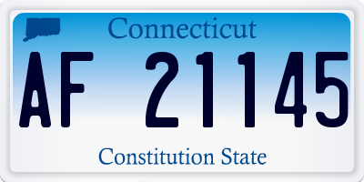 CT license plate AF21145