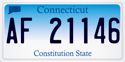 CT license plate AF21146