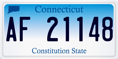 CT license plate AF21148