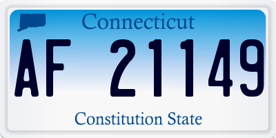 CT license plate AF21149