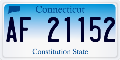 CT license plate AF21152