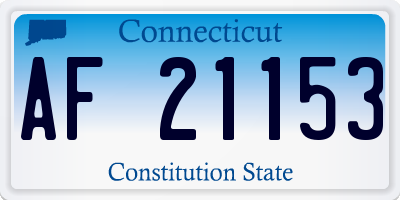 CT license plate AF21153