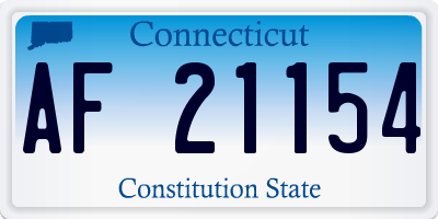 CT license plate AF21154