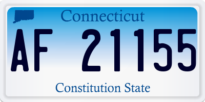 CT license plate AF21155