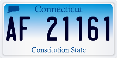 CT license plate AF21161