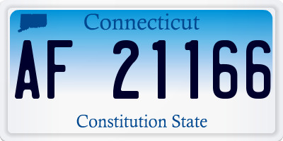 CT license plate AF21166
