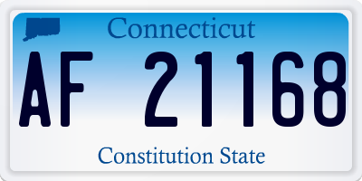CT license plate AF21168