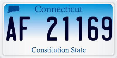 CT license plate AF21169
