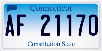 CT license plate AF21170