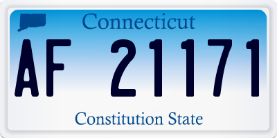 CT license plate AF21171