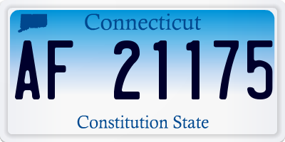 CT license plate AF21175