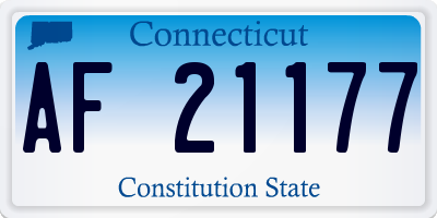 CT license plate AF21177