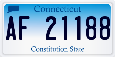 CT license plate AF21188