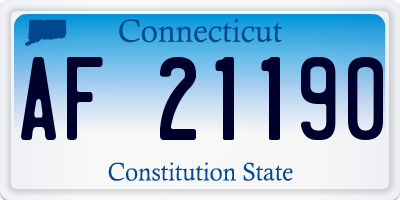 CT license plate AF21190