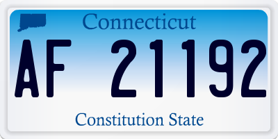 CT license plate AF21192