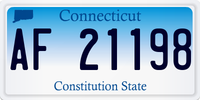 CT license plate AF21198