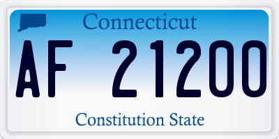 CT license plate AF21200