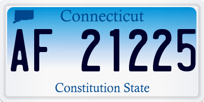 CT license plate AF21225