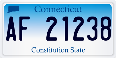 CT license plate AF21238