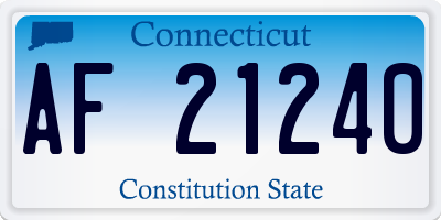 CT license plate AF21240