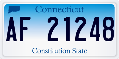 CT license plate AF21248