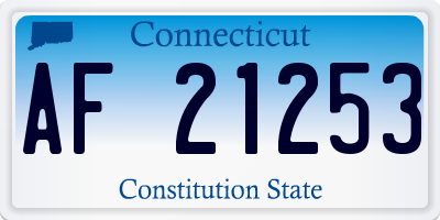 CT license plate AF21253