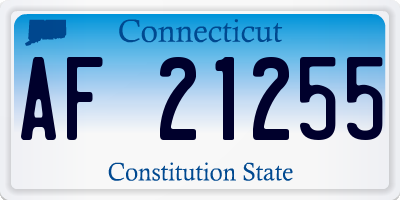 CT license plate AF21255