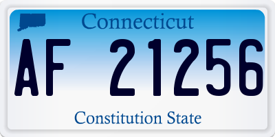 CT license plate AF21256