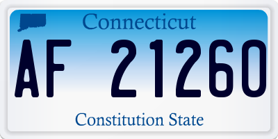 CT license plate AF21260