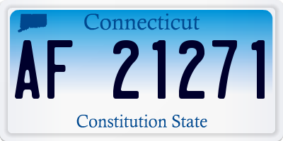 CT license plate AF21271