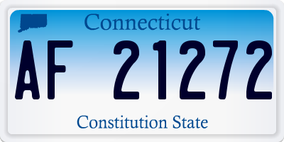 CT license plate AF21272