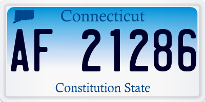 CT license plate AF21286