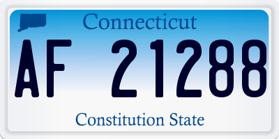 CT license plate AF21288